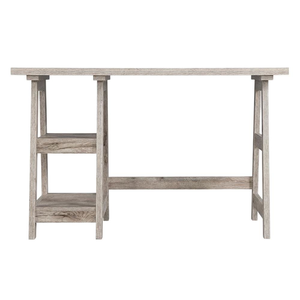 Sturdy Office Desk With Shelves And Melamine Finish For Workspace Efficiency