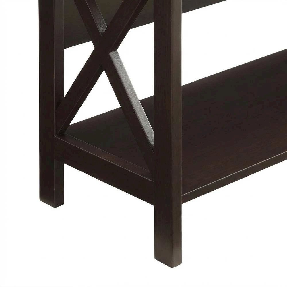 Wooden 3 Tier Bookcase with Sturdy Construction and Versatile Storage