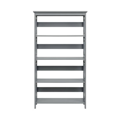 Simple wooden bookcase, 5-tier, crafted, non-lead-based paint for durability