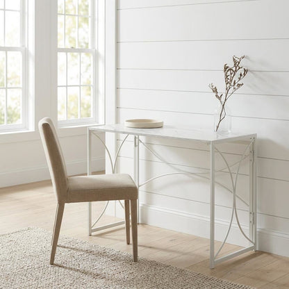 Portable Marble Finish Folding Desk With Compact Design And Strong Build