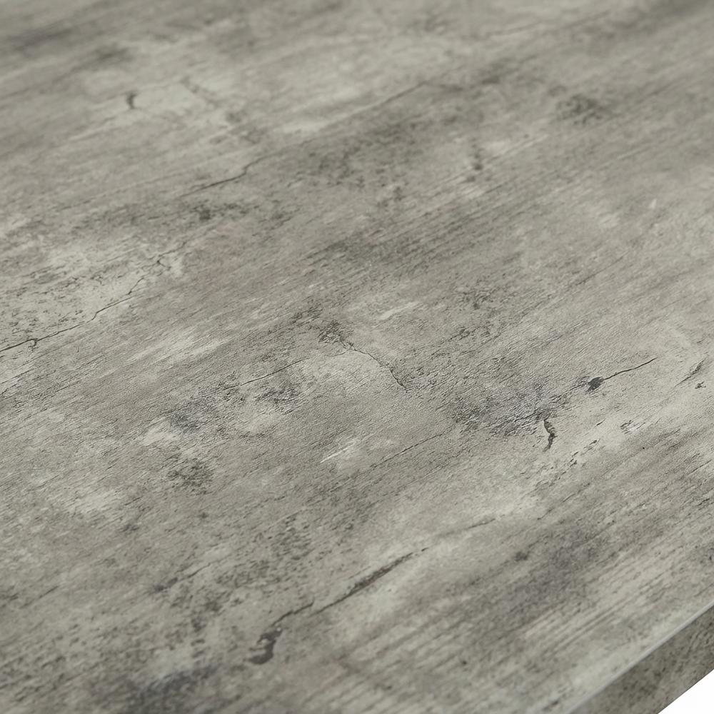 Modern Trestle Desk With Shelves In Faux Birch And Black Finish For Office Space