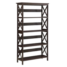 Wooden 5-Tier Bookcase with Non-Lead Base Paint Finish for Home Storage