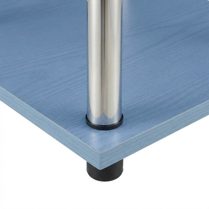 Blue Student Desk, Charging Station And Spacious Surface For Study
