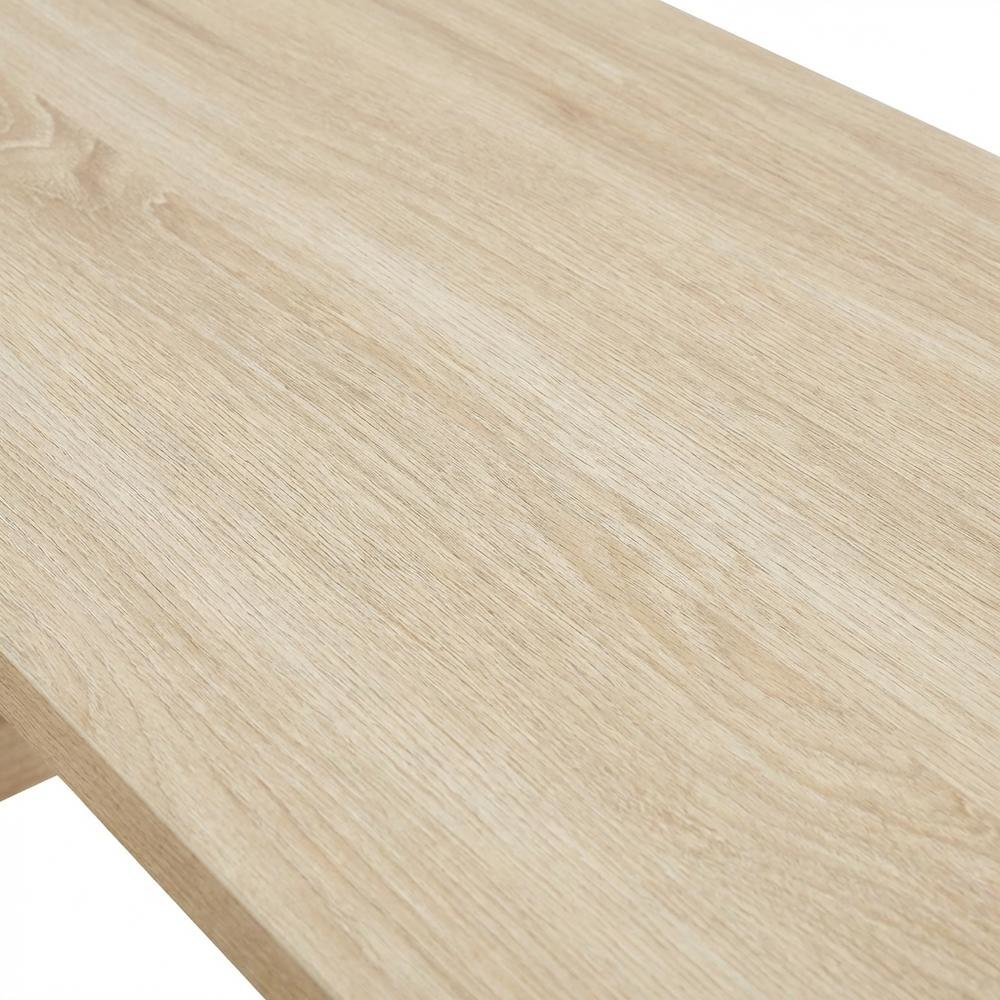 Modern Distressed Wood Desk With Shelves, Mdf And Melamine Construction