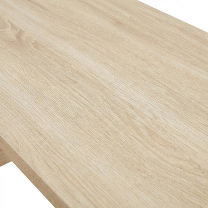 Modern Distressed Wood Desk With Shelves, Mdf And Melamine Construction