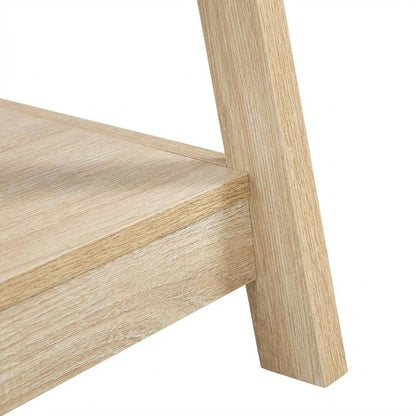 Modern Distressed Wood Desk With Shelves, Mdf And Melamine Construction