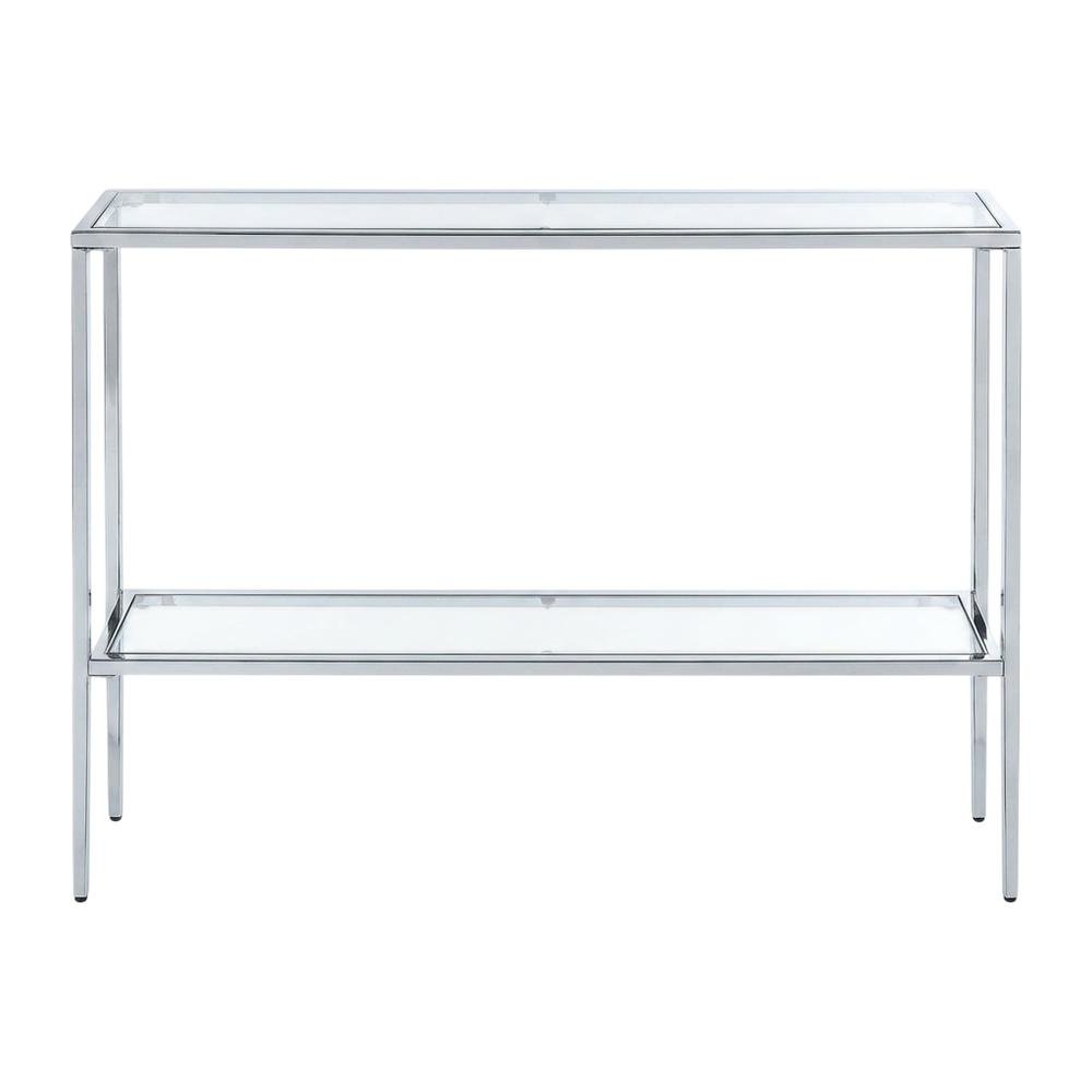 Chrome Console Table with Sleek Finish and Modern Design