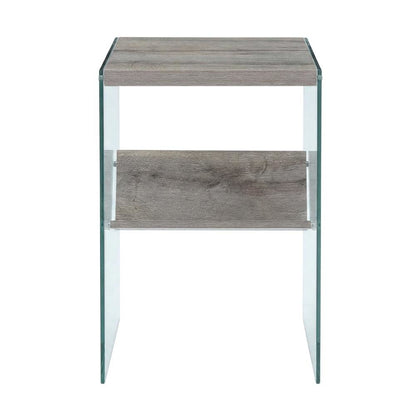 Modern End Table with Wooden Finish and Compact Design
