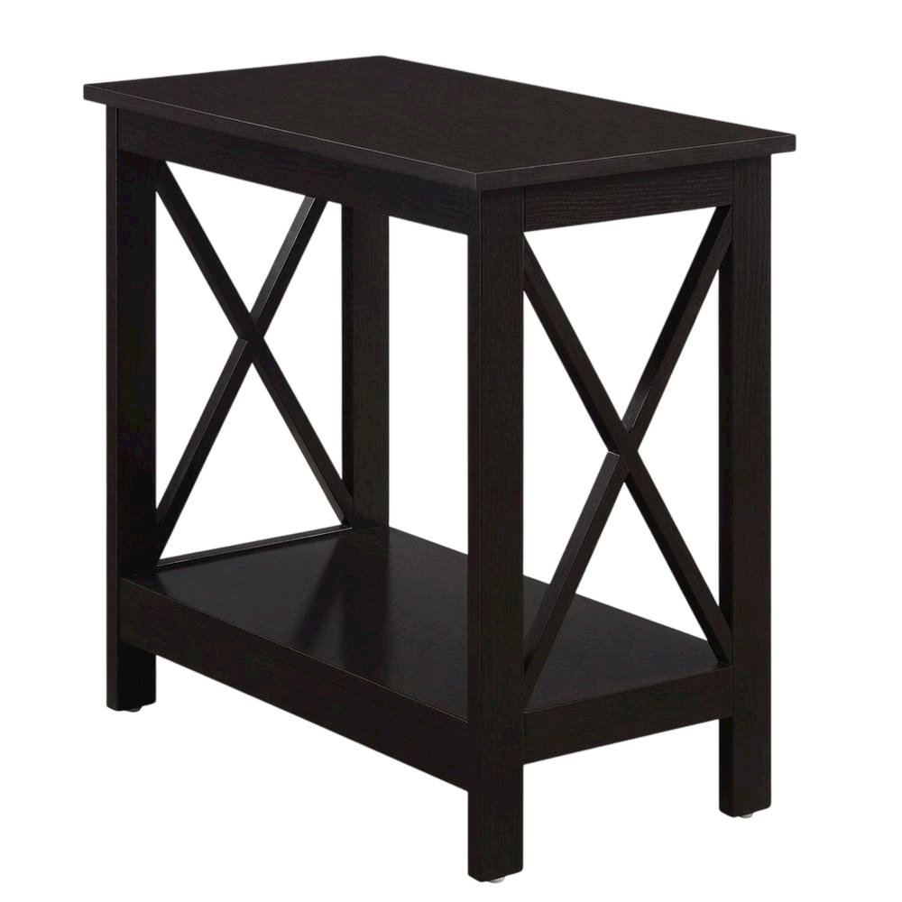 Wooden End Table with Shelf, Modern Surface, Durable Construction