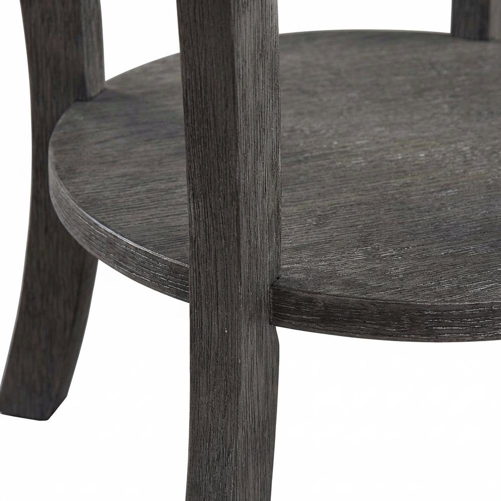 Vintage-Style Round End Table for Living Room or Bedroom