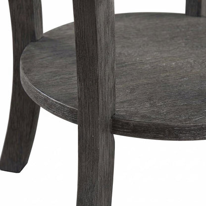 Vintage-Style Round End Table for Living Room or Bedroom