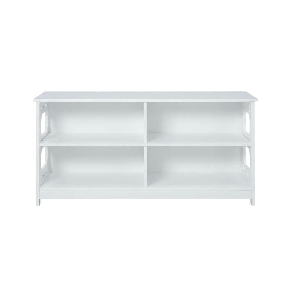 White MDF TV Stand with Non-Lead Base Paint for TVs up to 50 inches