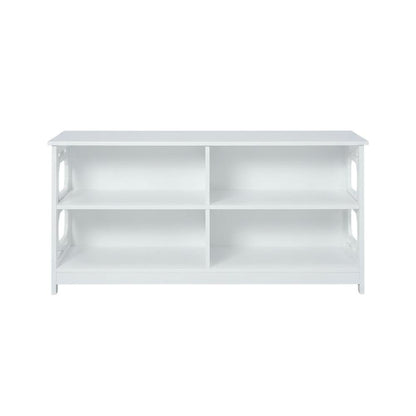 White MDF TV Stand with Non-Lead Base Paint for TVs up to 50 inches