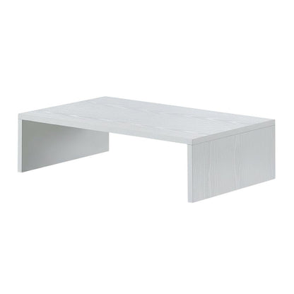 White TV/Monitor Riser for TVs up to 25 Inches with Melamine Veneer