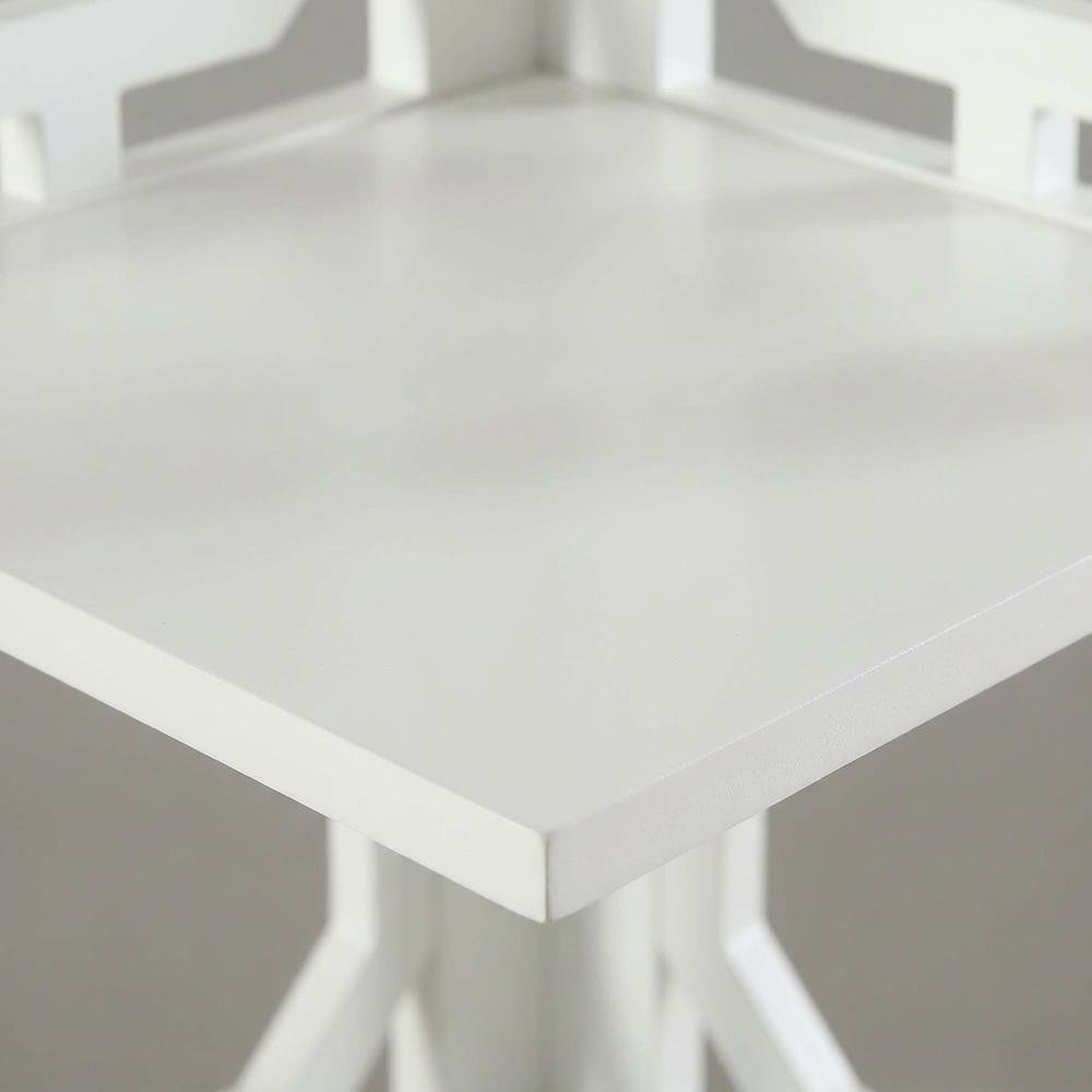 White 3-Tier Corner Bookcase with Space-Saving Design