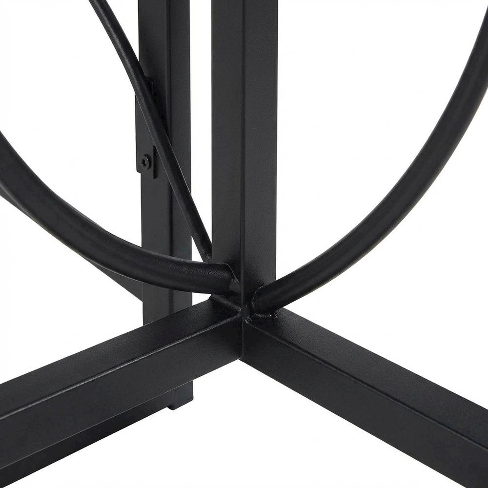 Black Folding Desk With Compact, Space-Saving Design And Sturdy Construction