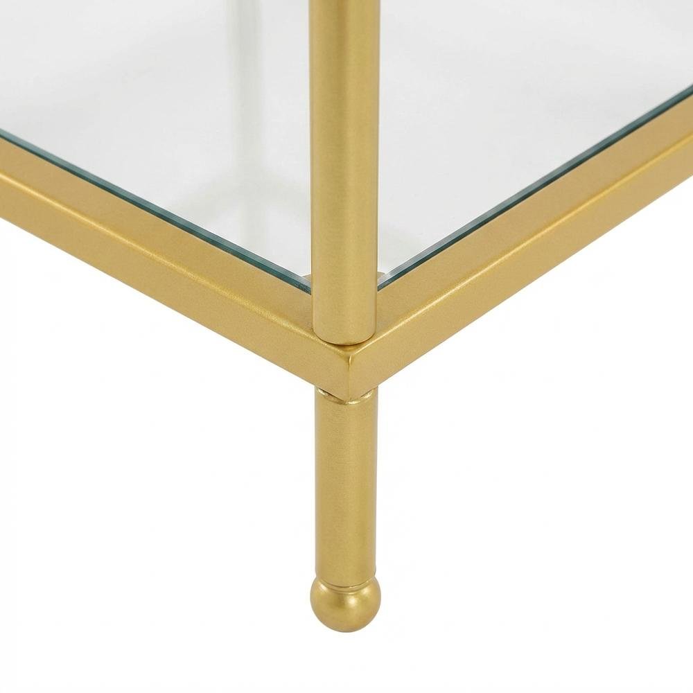 Wood Finish End Table with Smooth Surface and Sturdy Support