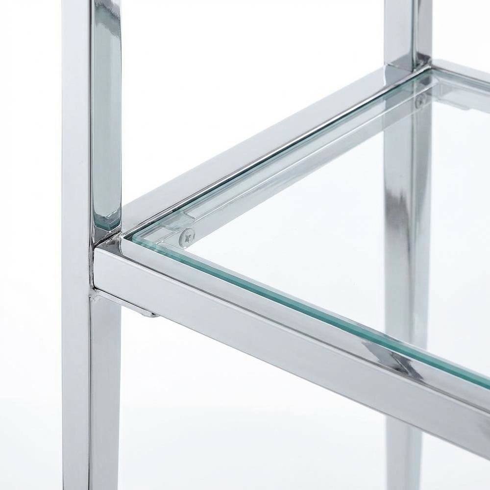 Chrome Console Table with Sleek Finish and Modern Design