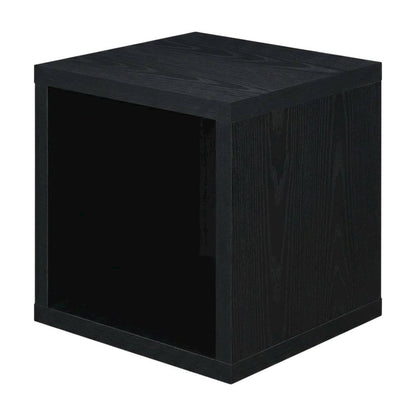 Black end table with shelf for versatile living space use