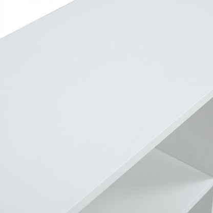 White MDF TV Stand with Non-Lead Base Paint for TVs up to 50 inches