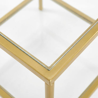 Wood Finish End Table with Smooth Surface and Sturdy Support