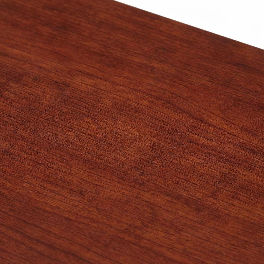 End Table with Cabinet in Classic Finish, Durable Wood Lens