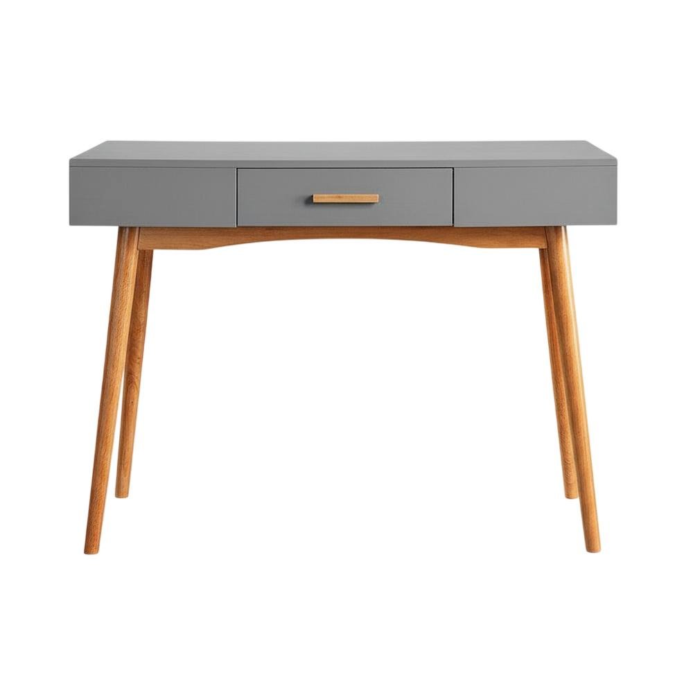 Modern Rubberwood Office Desk With Bamboo Handle And Non-Lead Paint Finish
