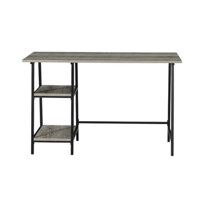 Modern Trestle Desk With Removable Shelves In Metal And Wood