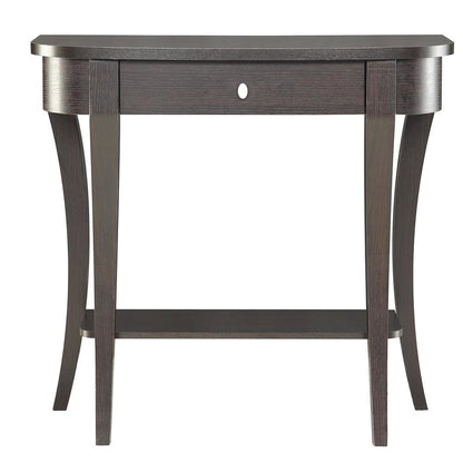 Entry Console Table, Espresso, Drawer, Shelf, Sophisticated