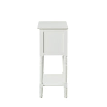 Kendra Hall Table with 3 Drawers and 2 Shelves, White Finish,2-Step Assembly