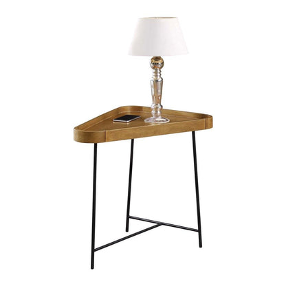 Triangle End Table, Driftwood, Hairpin Legs, Modern Accent