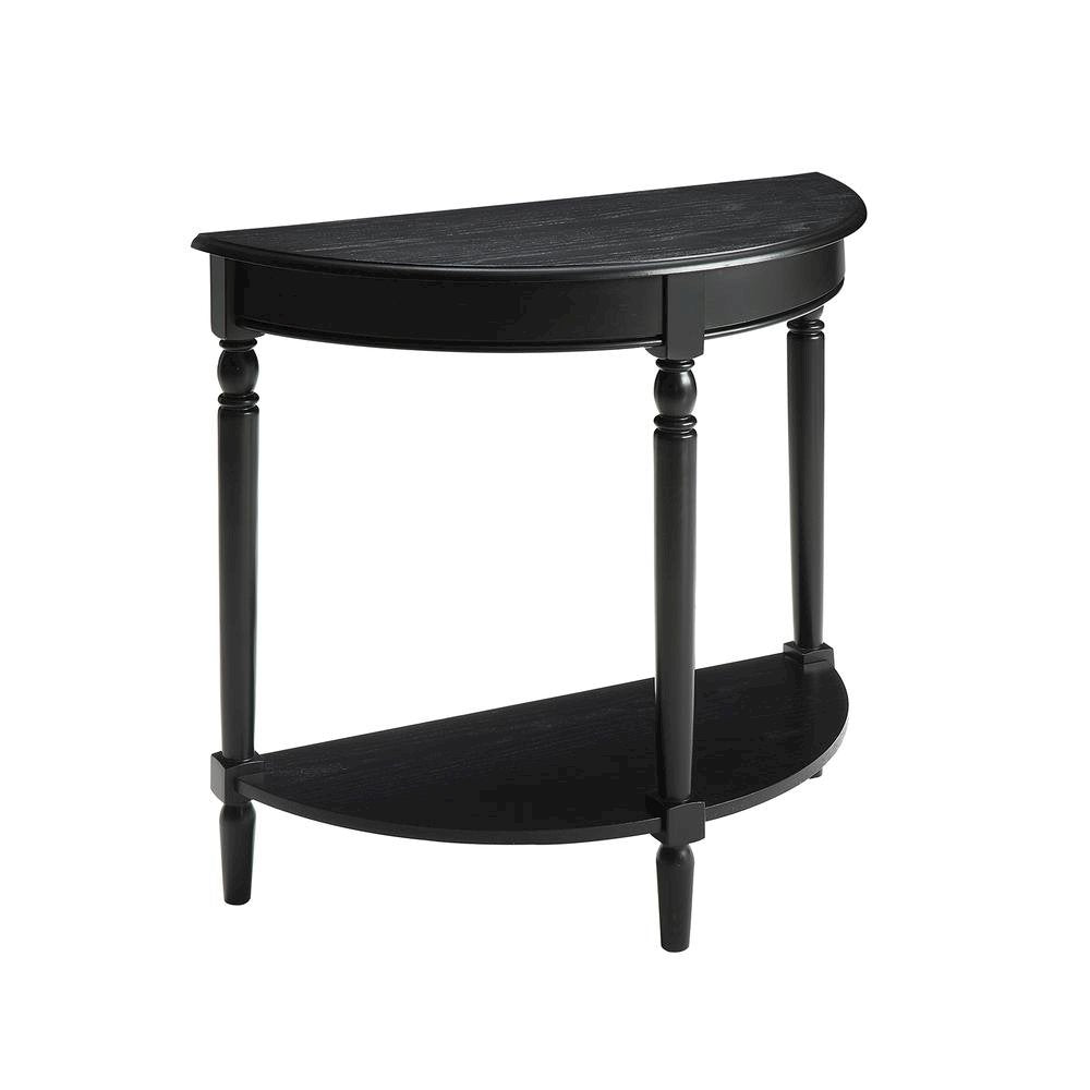 Entryway Console Table with Bottom Shelf in Black Color, 30-inch Tall Furniture