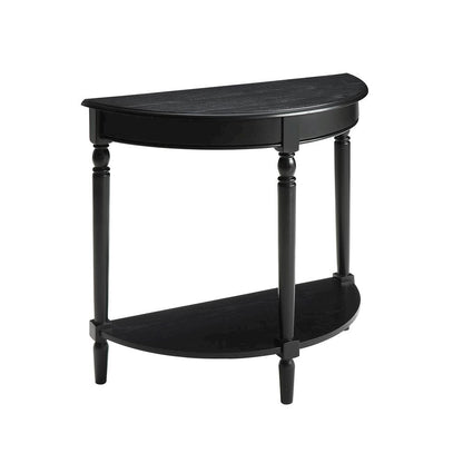Entryway Console Table with Bottom Shelf in Black Color, 30-inch Tall Furniture