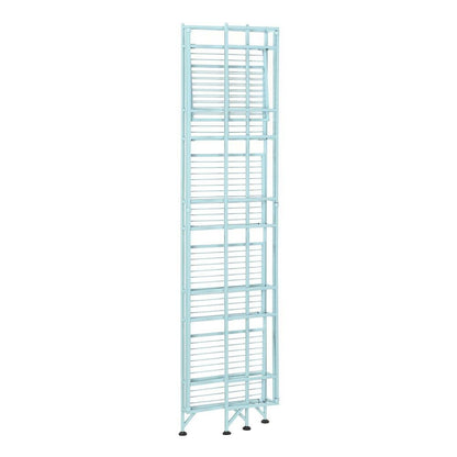 Folding Metal Shelf, Sea Foam, 5 Tier, Storage, Easy Assembly