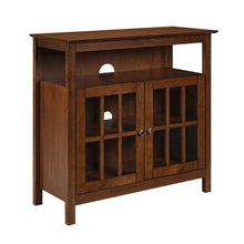 TV Stand for 40-inch TV, Cabinets with Glass Doors in Brown, 36-inch Wide