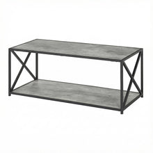 Faux Birch Coffee Table with Particle Board Top and Sturdy Frame Design
