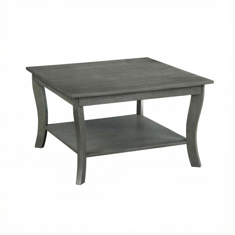 Wirebrush Dark Gray Coffee Table with MDF Top and Sturdy Construction