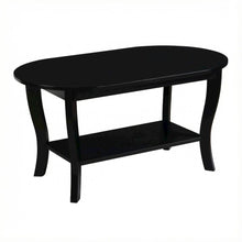 Oval Coffee Table Classic Design with Shelf and Durable Construction