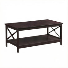 Espresso Coffee Table with MDF Construction and Sturdy Design for Living Room