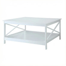 White MDF Square Coffee Table with Sturdy Construction and Modern Design