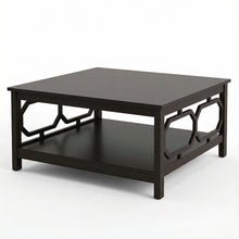 Espresso Coffee Table with MDF Construction and Square Top Surface