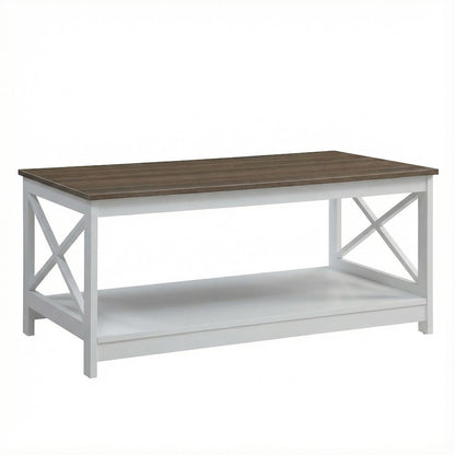Driftwood White Coffee Table with MDF and Particle Board Top