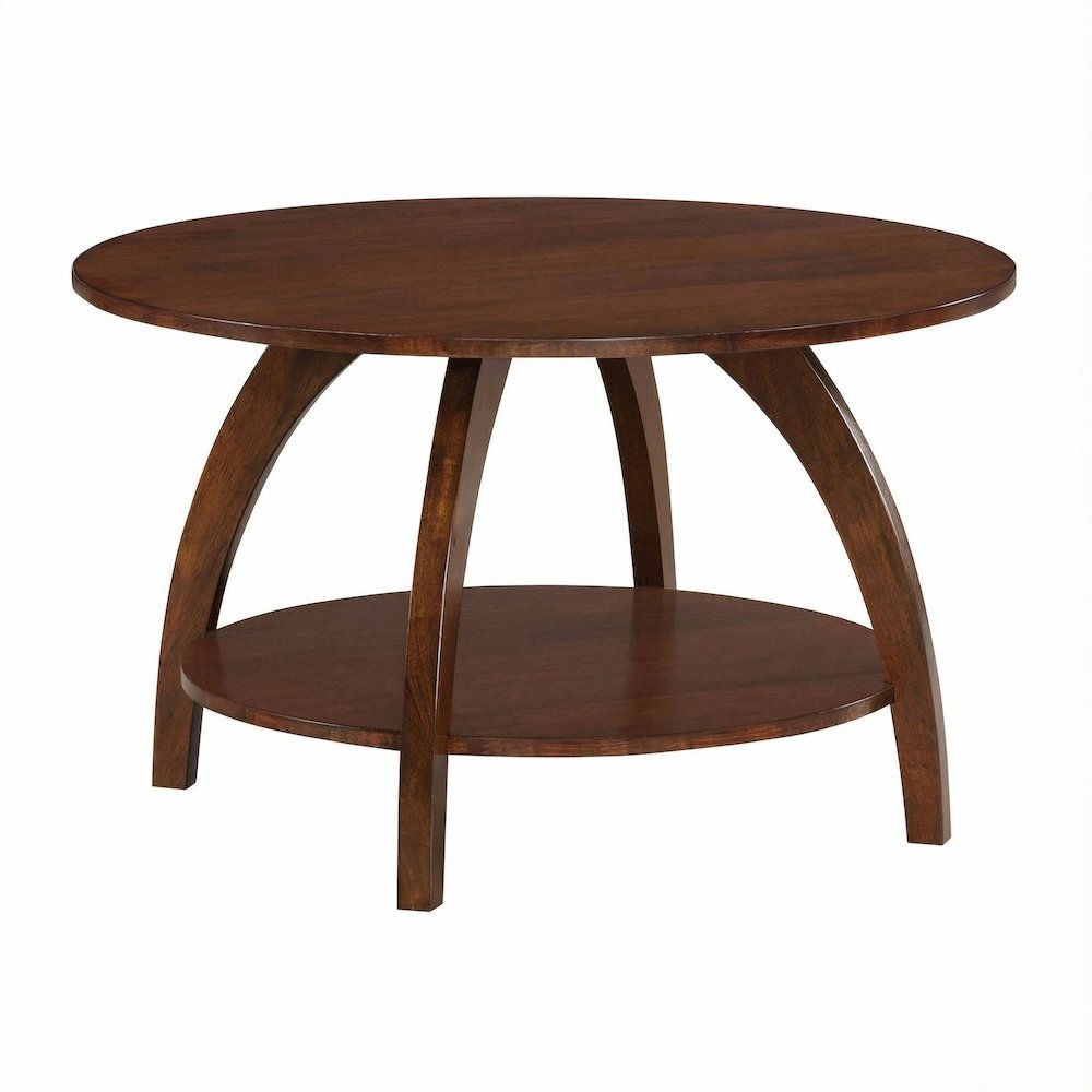 Aldrin Scandinavian Coffee Table with Under Shelf and Solid Build