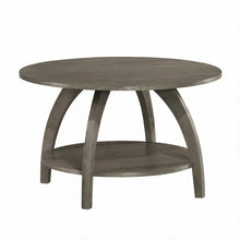 Distressed White Coffee Table with Shelf Scandinavian Style and Sturdy Design