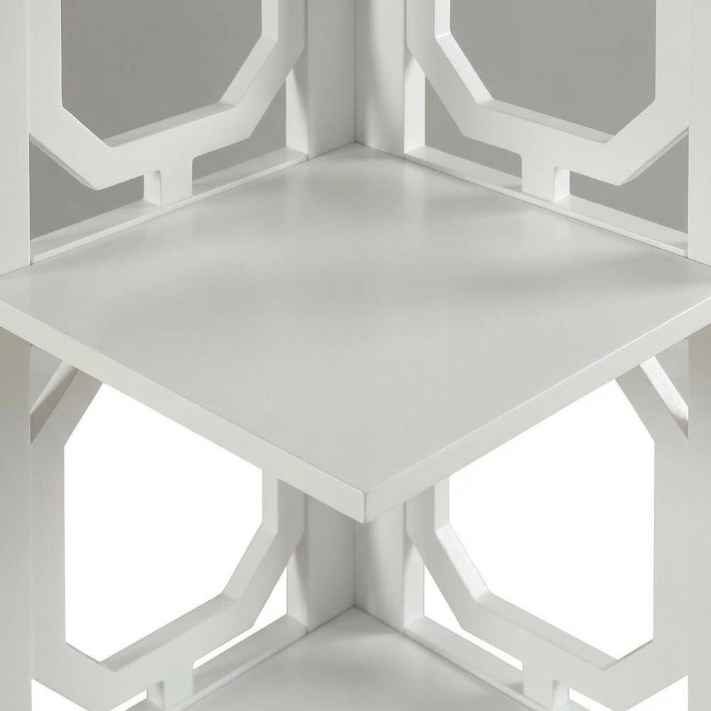 5-Tier Corner Bookcase with Durable Non-Lead Paint Finish