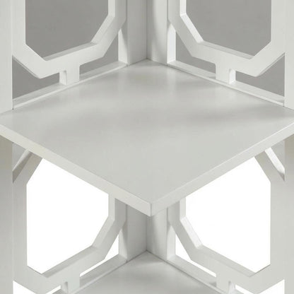 5-Tier Corner Bookcase with Durable Non-Lead Paint Finish