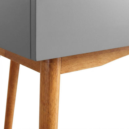 Modern Rubberwood Office Desk With Bamboo Handle And Non-Lead Paint Finish