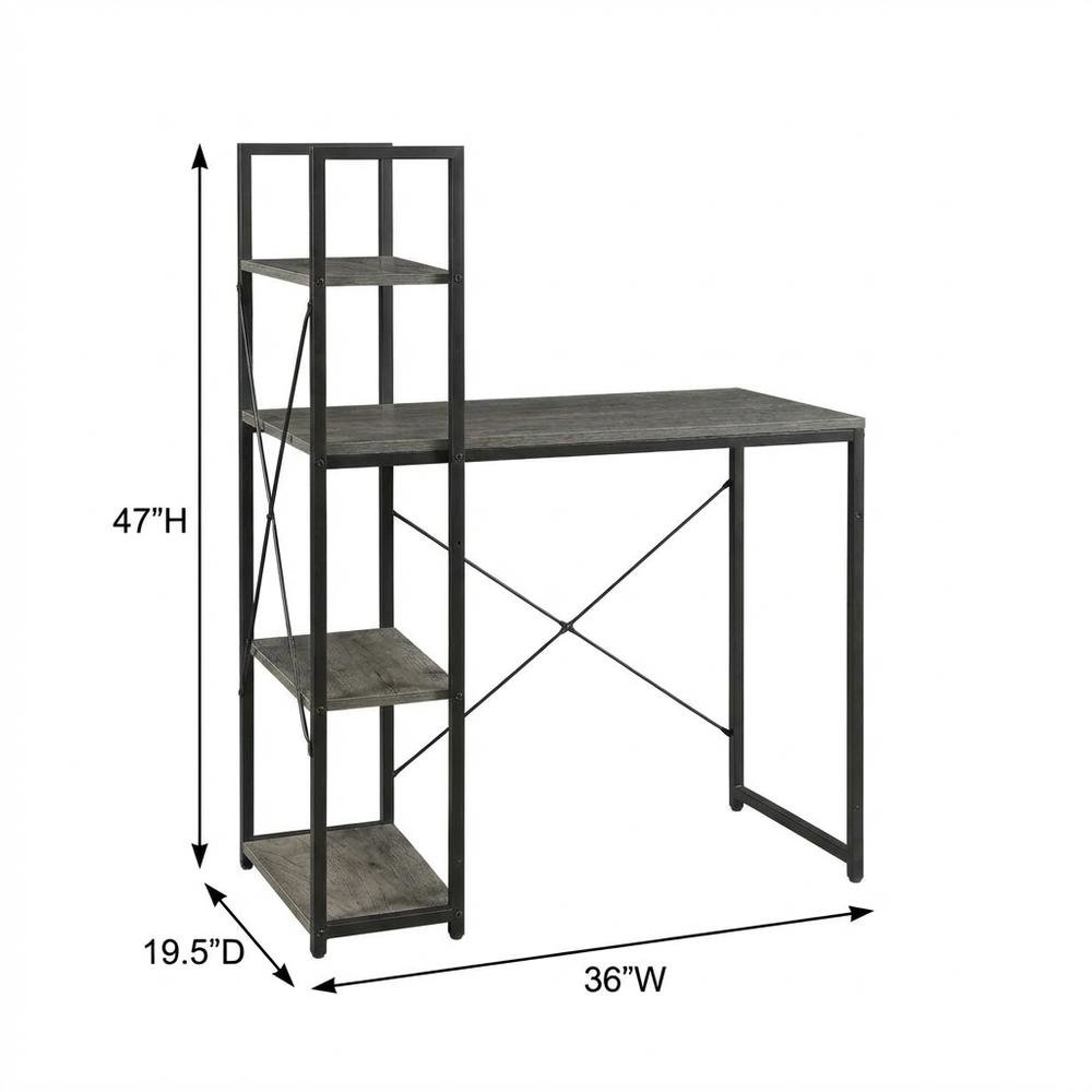 Multi-Functional Office Desk With Shelves For Organized Workspace