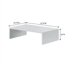 White TV/Monitor Riser for TVs up to 25 Inches with Melamine Veneer