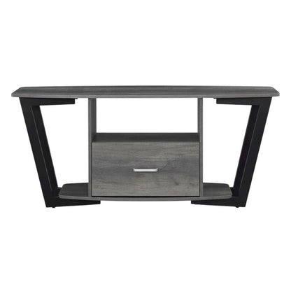 Black Graystone TV Stand for 65-Inch Screens with Shelves and Storage